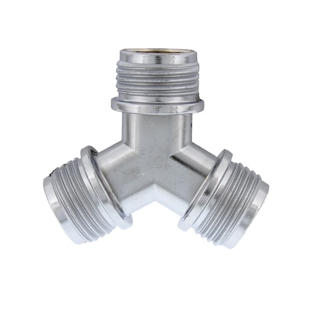 Jones Stephens Chrome Plated 3/4in. MHT Steam Dryer Hose Wye G20200